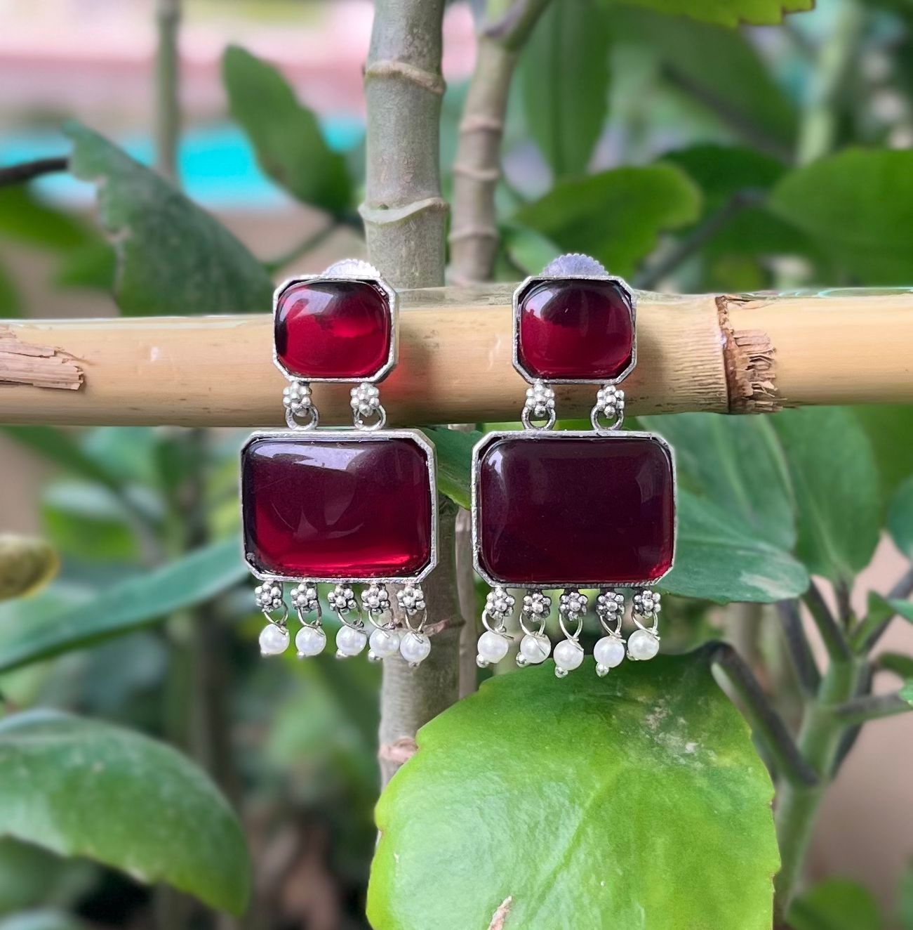 Square Stone Danglers