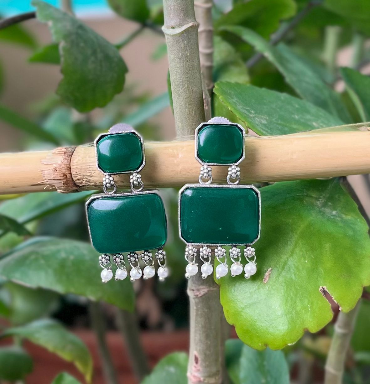 Square Stone Danglers