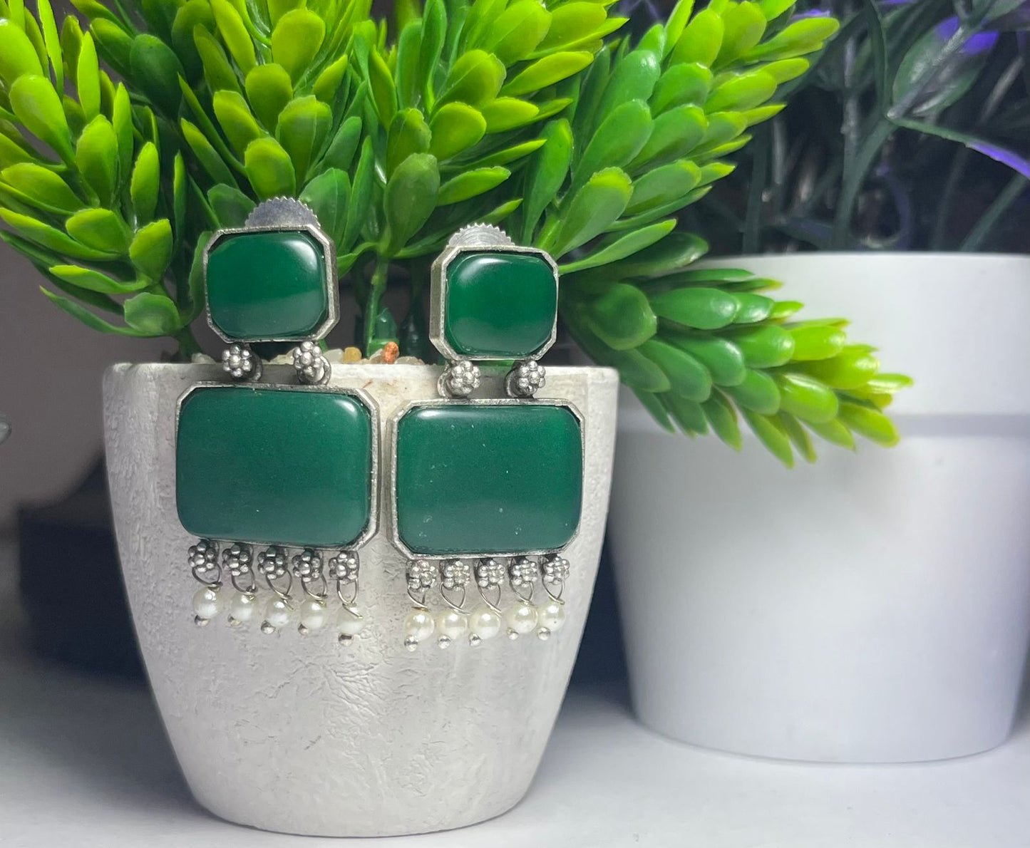 Square Stone Danglers