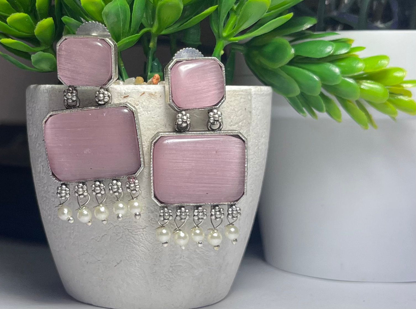 Square Stone Danglers