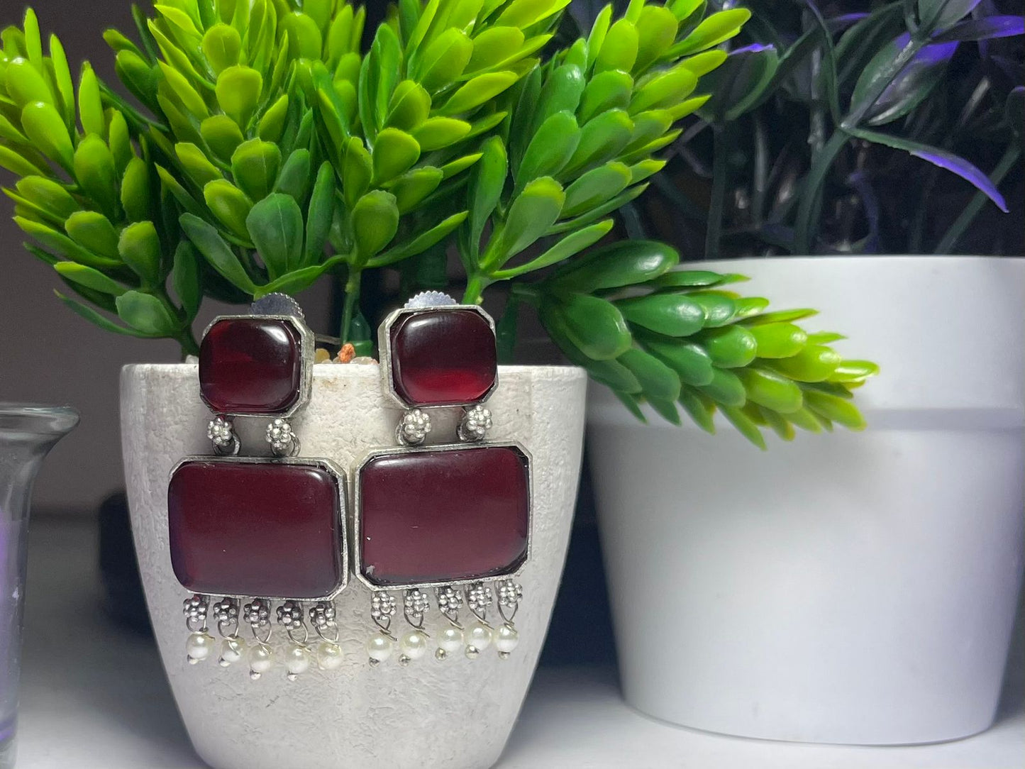 Square Stone Danglers